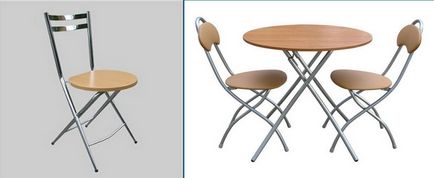 Складні стільці зі спинкою на кухню розкладні дерев'яні, металеві трансформери, інструкція