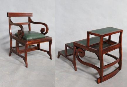 Складні стільці зі спинкою на кухню розкладні дерев'яні, металеві трансформери, інструкція
