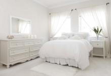 Dormitor în culorile luminoase de design mobilier de fotografie în interior, paturi de culoare și setul cu cască cum să faci