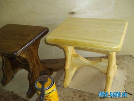 Mese și scaune din lemn de pin - cu articole de artizanat realizate manual, articole de casă