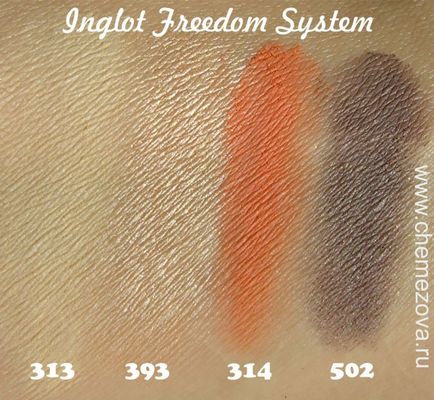 Тіні inglot freedom system 313, 314, 393, 502 і п'ять варіантів макіяжу очей - елена Чемезова