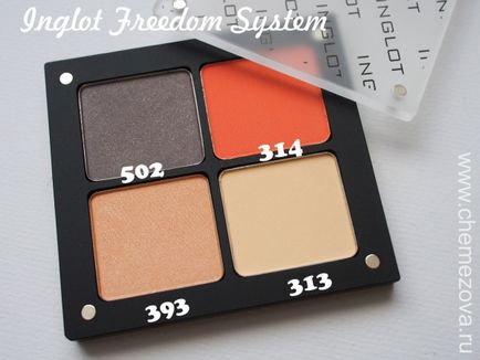 Тіні inglot freedom system 313, 314, 393, 502 і п'ять варіантів макіяжу очей - елена Чемезова