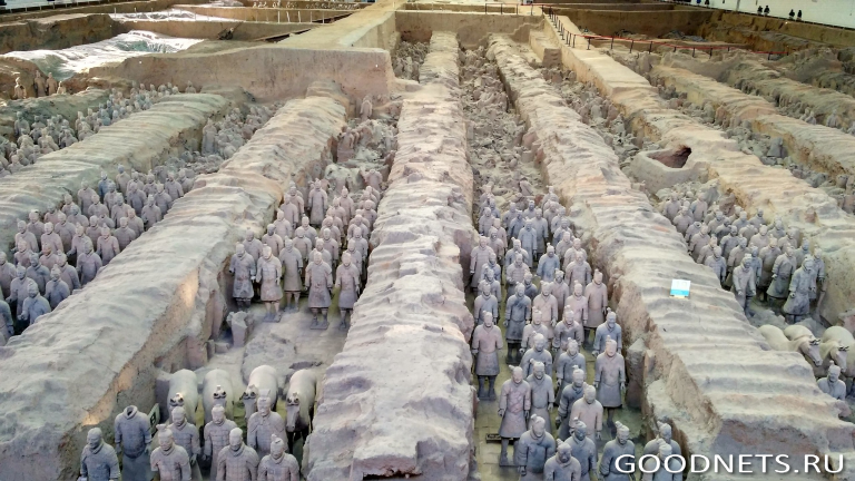 Теракотова армія, знаходиться недалеко від старокитайської столиці міста Сіань