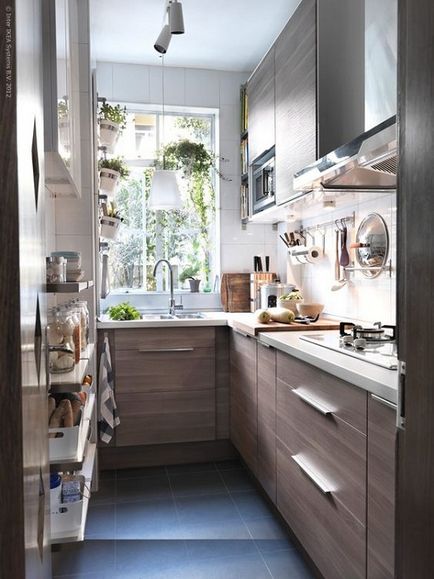 Exemple bune de spații mici în bucătărie