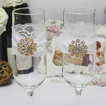 Dekorációk az esküvő szemüveg ifjú - megvásárolható tartozékok szemüveg, borospohár esküvőre