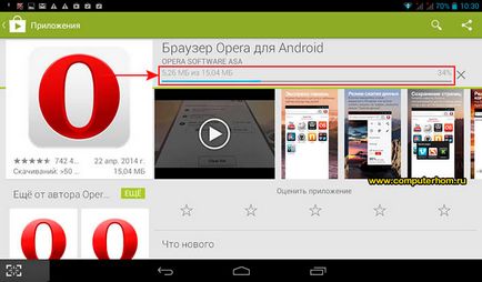 Állítsa be az opera android