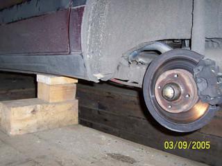 Instalarea mașinii pe suporturi - reparații - club caddy
