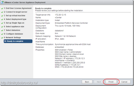 Instalare de instalare vmware vcenter server appliance vcsa install deploymentdmitry bobrovsky blog