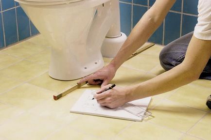 Instalați toaleta pe podeaua cu gresie cu propriile mâini