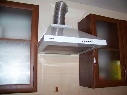 Ventilátorok csuklyát a konyhában