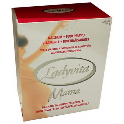 Вітаміни ladyvita mama для вагітних і годуючих жінок 120 таблеток ladyvita