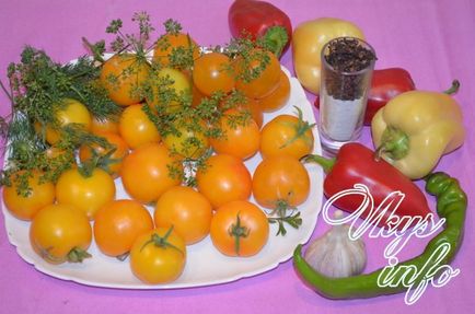 Жовті мариновані помідори рецепт з фото