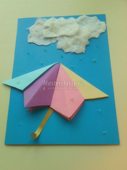 Aplicarea hârtiei colorate - umbrelă