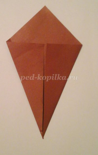 Aplica bufnita in tehnica origami pentru copiii cu varste cuprinse intre 5 si 7 ani