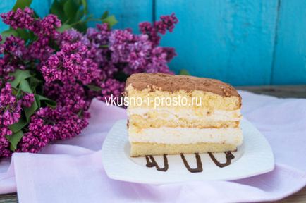 Tort de biscuiți cu cremă de brânză