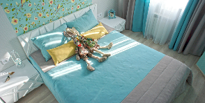 Фото текстилю в інтер'єрі спальні