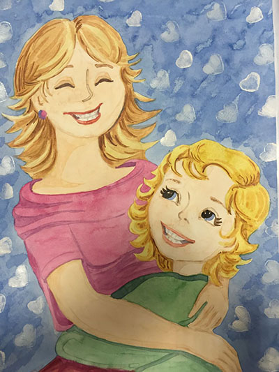 Як намалювати маму з дитиною красиво і легко поетапно своїми руками для дітей 8-9 років