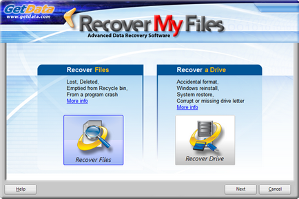 Як користуватися getdata recover my files, щоб відновити файли на windows