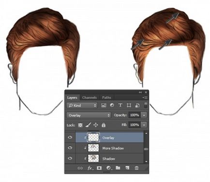 Ca și în Adobe Photoshop trage păr par scurt și bărci realiste, photoshop