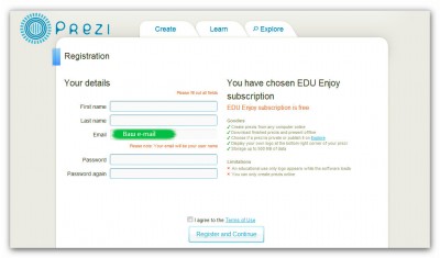 Як зареєструватися в, все про prezi-презентаціях