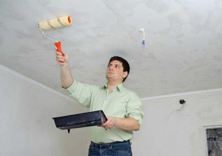 Vopsea pentru tavan este ceea ce este bun și mai bun, mingi de zăpadă foto, pentru podea în apartament, cum se face distanțe, beton