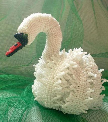 Swan gyöngyös kiviteli alakokban szőni (Swan Bead: zsinórozás opciók) Swan gyöngy szövés lehetőségek
