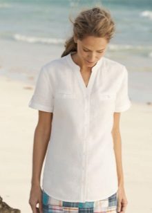 Льняна сорочка (62 фото) жіночі моделі з льону без коміра, з капюшоном, легкі, сині,