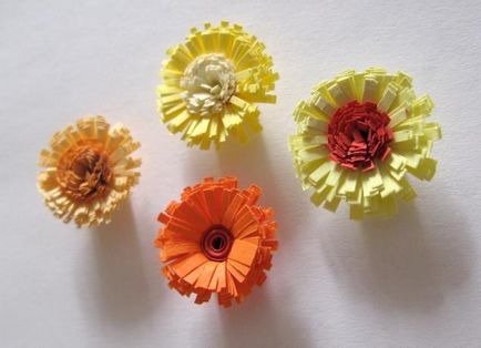 Махрові квіточки з паперу - ярмарок майстрів - ручна робота, handmade