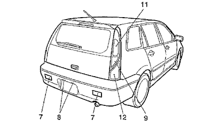 Mitsubishi lancer ix Lista lămpilor aplicate