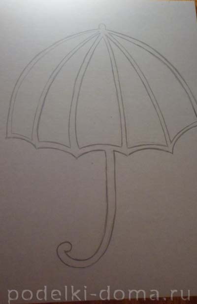 Осіннє панно з паперу парасольку, аплікація, коробочка ідей і майстер-класів