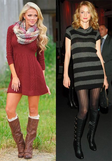 Rochie-pulover - când și cu ce să poarte