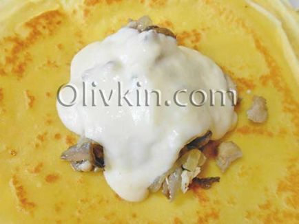 Inkrementális recept julienne a palacsinta (Julienne) Lépésről lépésre recept Julienne a palacsintát