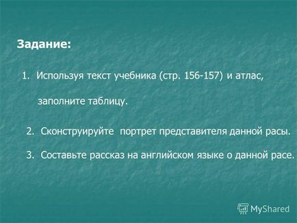 Prezentare pe tema motivului pentru care oamenii care trăiesc pe pământ au un aspect diferit