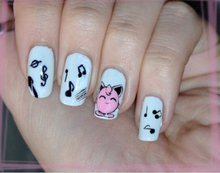 Малюнок на нігтях з покемоном як зробити намалювати Пікачу на нігтях