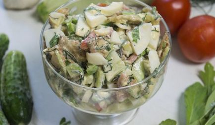 Salată cu reteta de dovlecei prăjită, cu pregătire fotografică pas cu pas a salatei de legume cu dovlecei