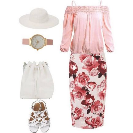Cu ce ​​să purtați o modă creion de fustă roz și arcuri elegante cu o fotografie