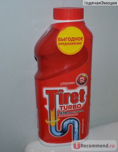 Засіб для прочищення труб tiret turbo - «для мене засіб для прочищення труб Тирет в душовій