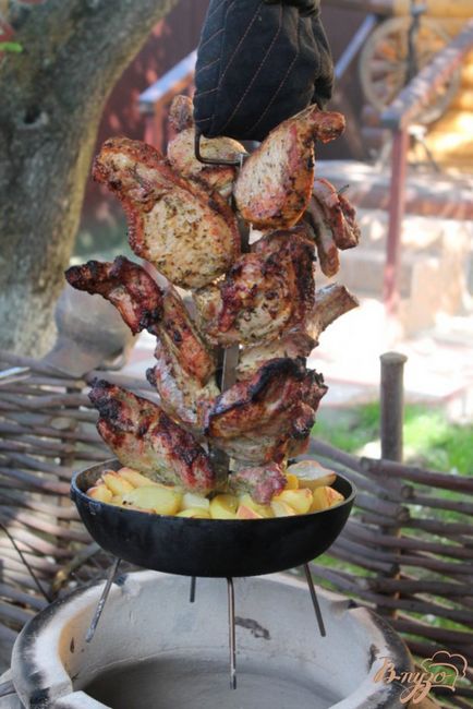 Carne de porc cu cartofi gătite în tandoor - rețetă pas cu pas cu fotografie