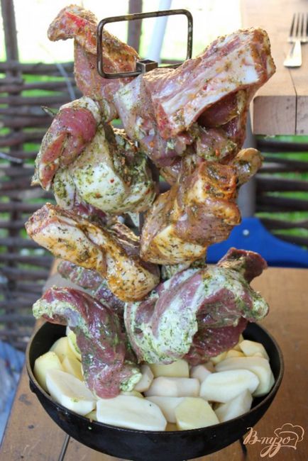 Свинина з картоплею приготовані в тандирі - покроковий рецепт з фото