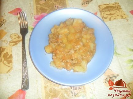 Тушкована картопля, покроковий рецепт з фото