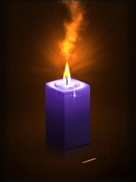 Урок photoshop свічка горіла, burning candle - трохи про все