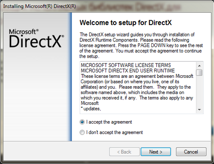 DirectX telepítéséhez és konfigurálásához