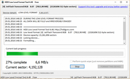 Recuperarea dispozitivului usb-drive - transcend jetflash 330 - (8gb)