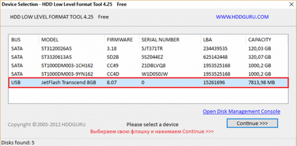 Recuperarea dispozitivului usb-drive - transcend jetflash 330 - (8gb)