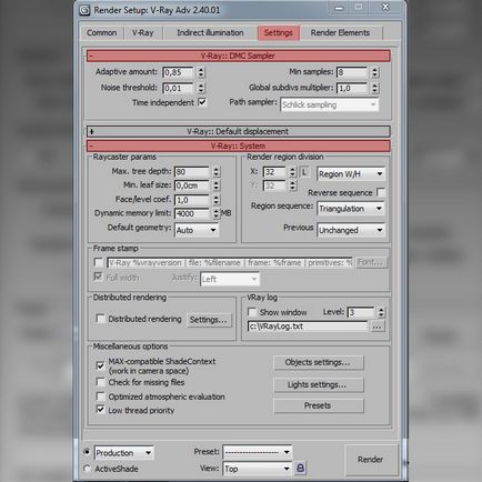 V-ray настройка балансу білого