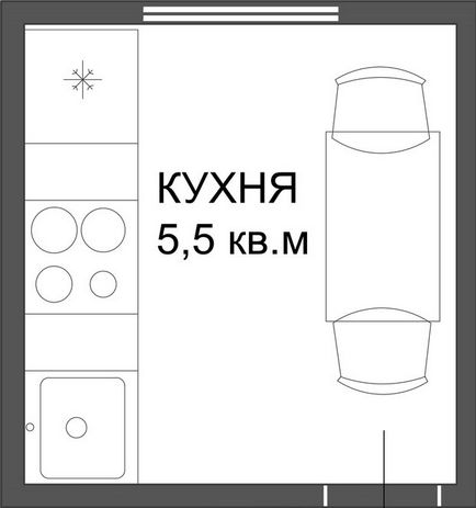 6 Варіантів планування вузької кухні в типовому будинку