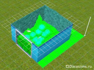 Acvariu cu generator de ceață într-un sim 3