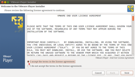 Instalarea automată a playerului vmware în ubuntu