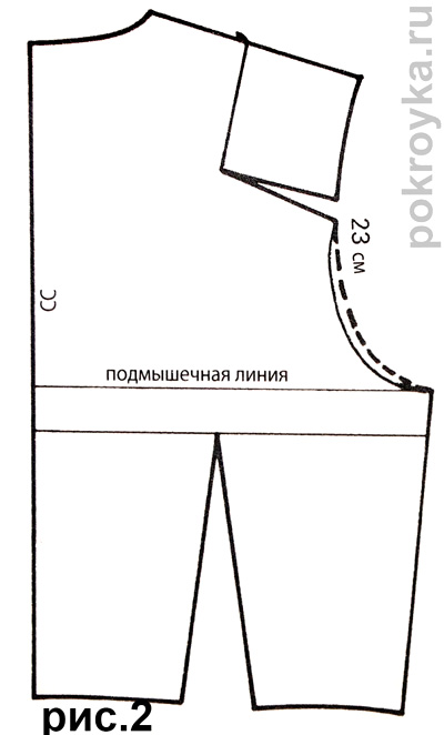 Modelul de bază al unui corset de formă liberă și mâneci cu un pelet mic, tăiere și cusut lecții