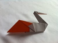 Pelican papír - összecsukható technika számok Moduláris origami lépésről lépésre képek 1